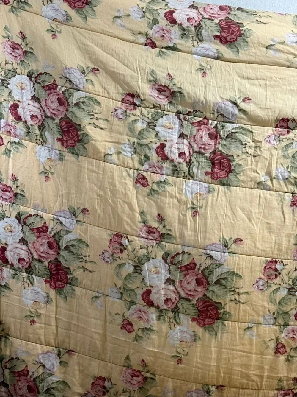 Ralph Lauren Full/Queen Size Comforter Sophie Brooke Yellow Floral Retired